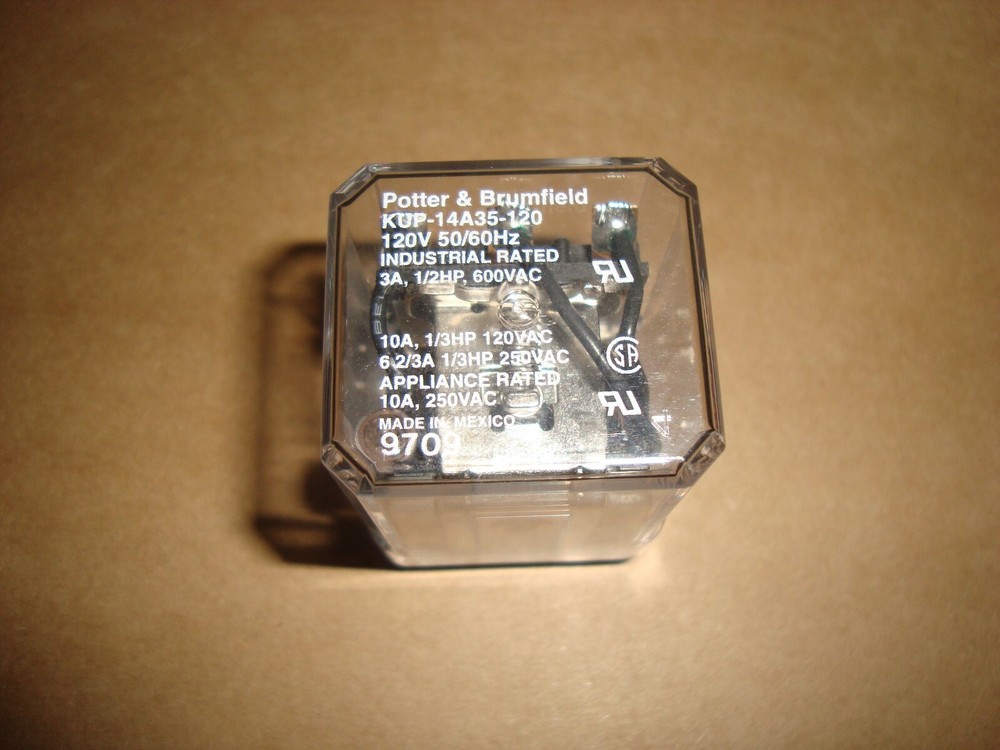 Potter and Brumfield KUP-14A35-120 – General Purpose Relays 3PDT – 120Vac Coil –