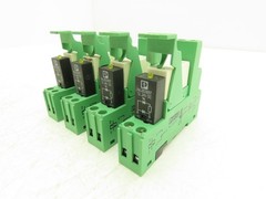 Phoenix Relay w/Base 12-24VDC Din Rail Mount Lot of 4
