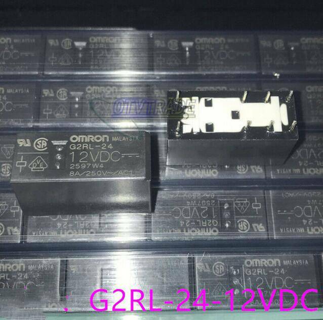 2PC OMRON Power Relay G2RL-24-DC12 G2RL-2-DC12 8A 250VAC 8 Pins
