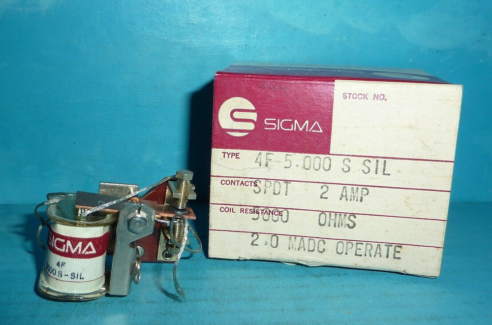 Sigma 4F-5000-SIL Relay SPDT 2 Amp 5000 Ohms New