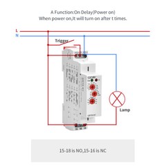 GEYA Time Delay Relay Extended Multifunction Switch 10 Funciton 16A AC/DC12-240V