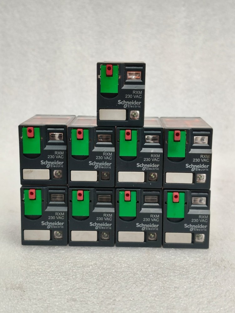 SCHNEIDER ELECTRIC RXM2AB2P7 POWER RELAY VOLTAGE 220VAC 12AMP PACK OF 9 PCS