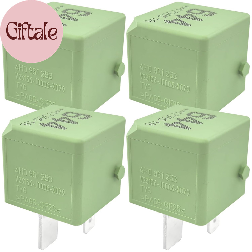 644 Relay 4H0951253 V23136-J0006-X079 (4-Pack) 12V 40A 4-Pin SPST Automotive Pow