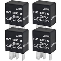 Automotive Relay (Set of 4) – 10A/20A 12VDC 5-Pin SPDT OEM ReplacementNumber of