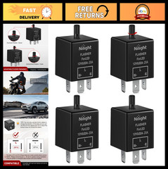 Adjustable 3 Pin Flasher Relay 12V 150W for LED & Halogen Turn Signal Fix Hyper