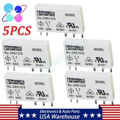 24VDC 250VAC 6A 5-Pin For No.2961105 Phoenix Contact Power Relay (Pack of 5)