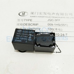 JQC-3FF-9VDC-1ZS(551) HongFa Power Relay 5 Pins (Pack of 10)