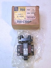 NEW Allen Bradley 700-C200A1 Type C AC Relay Series B 120V-60Hz 2 Poles NIB NOS
