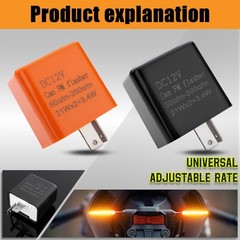 12V Speed Adjustable LED Flasher Relay 4 Pack for Car Motorcycle Turn Signal