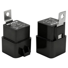 5 Pack Waterproof Relay Kit, 12V 40A, 4 Pin SPST, Heavy Duty 14 AWG Tinned