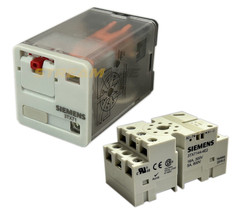 Siemens 3TX7112-1LF13 Ice Cube Relay, DPDT, 10 Amp, 277 V, 8-Pin Octal, Plug-In