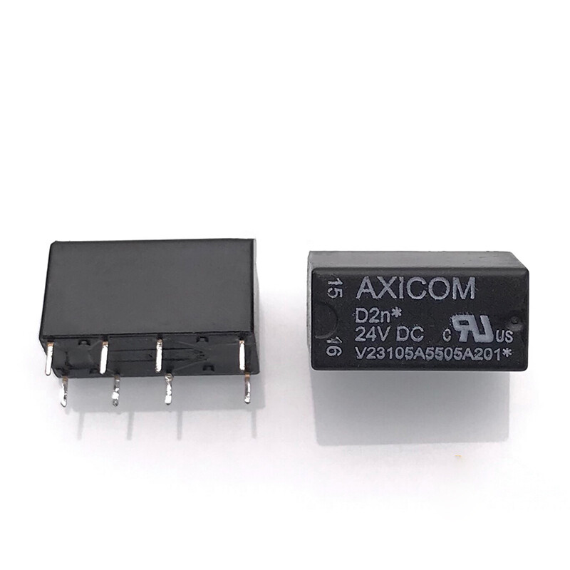 10PCS AXICOM V23105-A5505-A201 Power Relay 24VDC 8Pins Black
