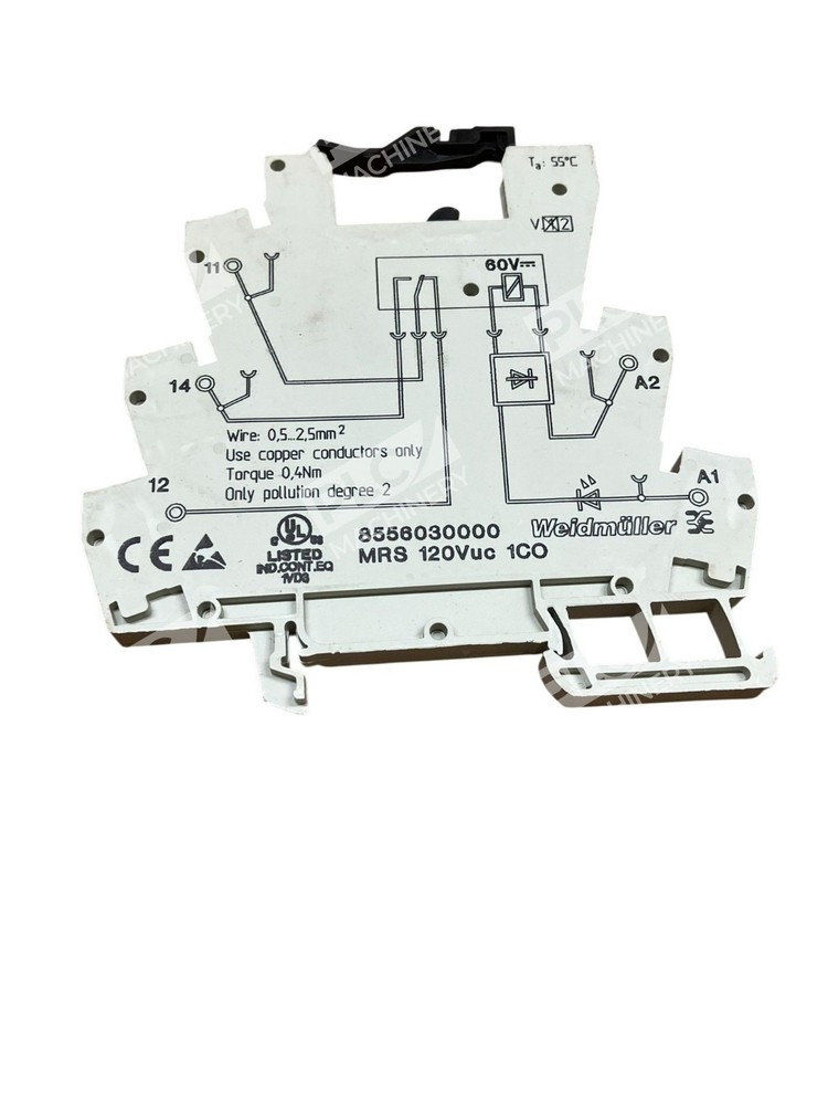 Weidmüller 8556030000 MRS 120Vuc 1CO Relay Module DIN Rail 6A Screw Terminals
