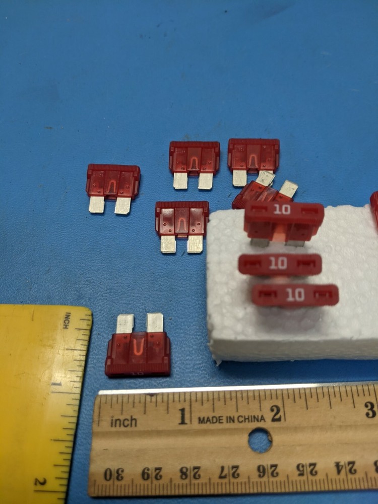( 50pcs ) FUSE Blade Style 10 AMP , 10A , RED , Automotive , Car , Truck