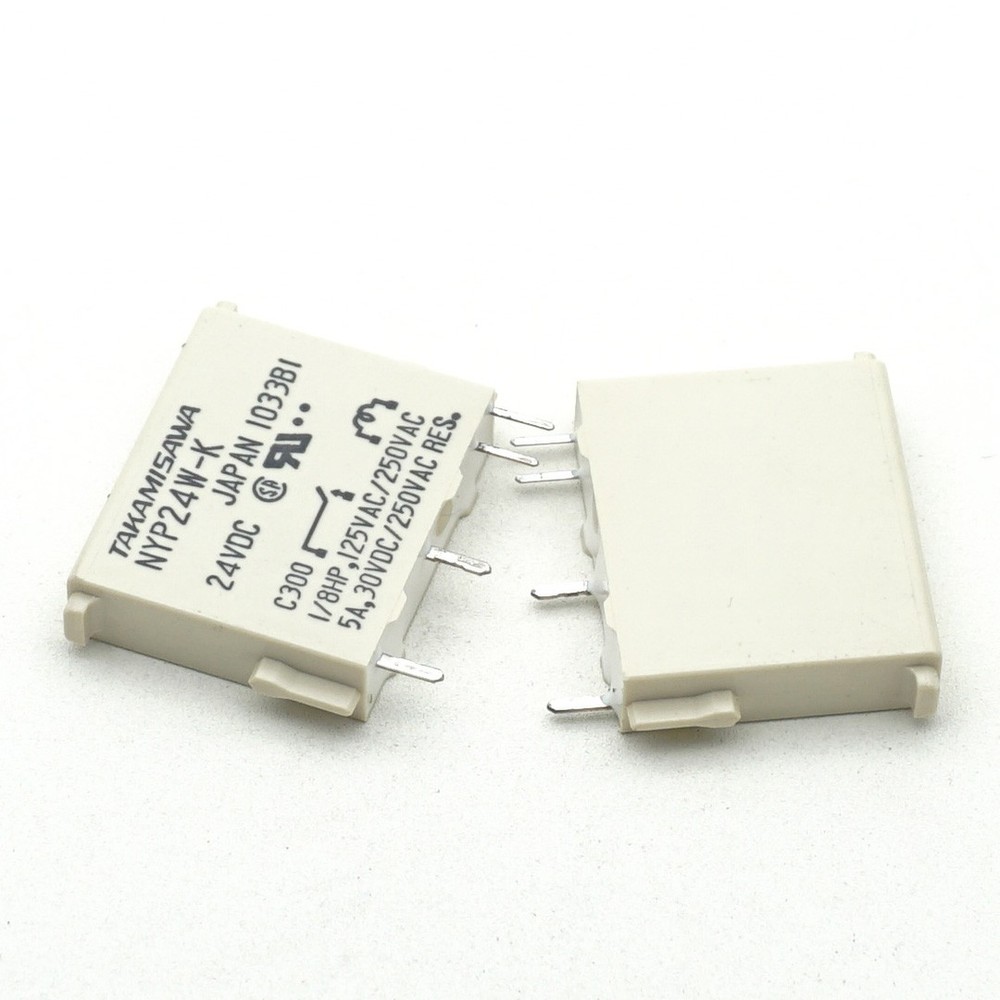NYP24W-K Power Relay 5A 24VDC 4 Pins x 2PCS NEW