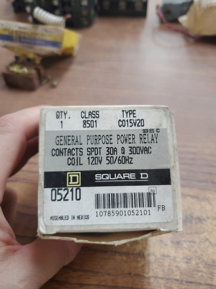 Square D 30A General Purpose Relay Type C015V20 8501 (TA61MS)