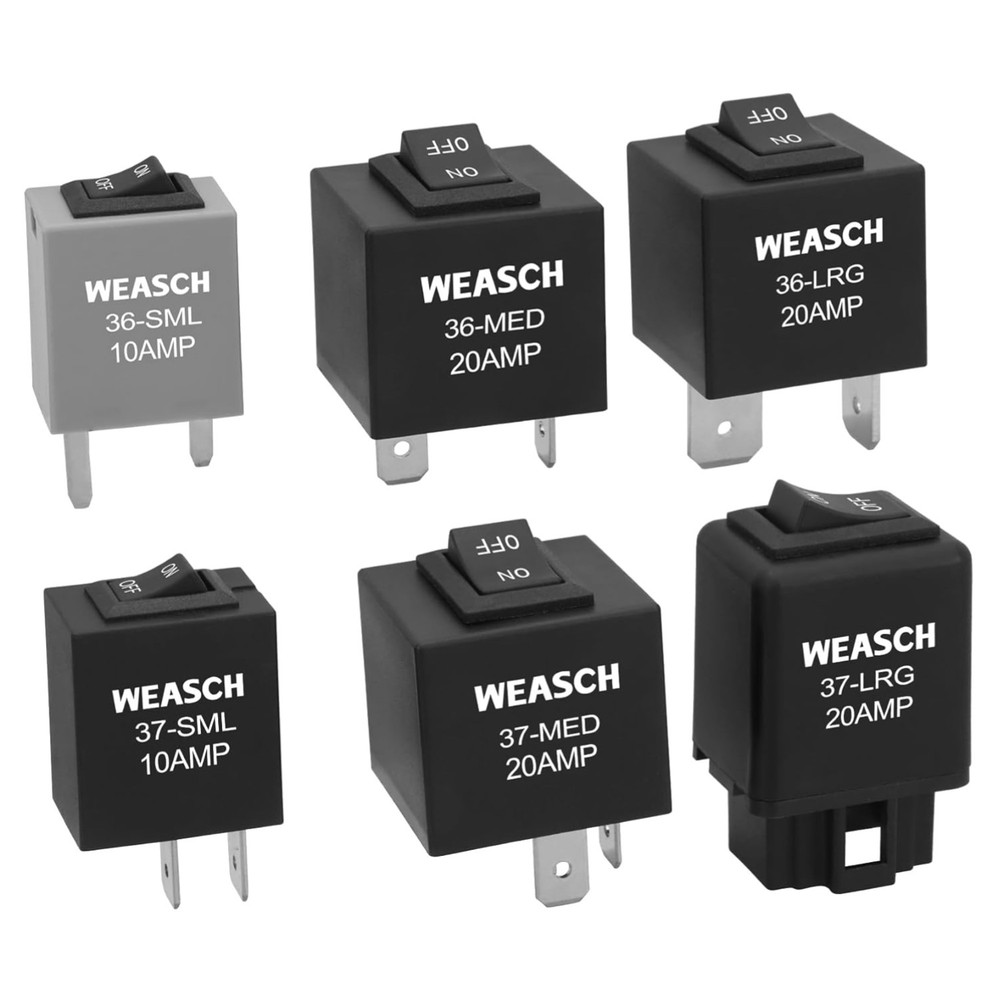 Relay Bypass Switch Kit, 6 Pack, 20 Amps, 12 Volts