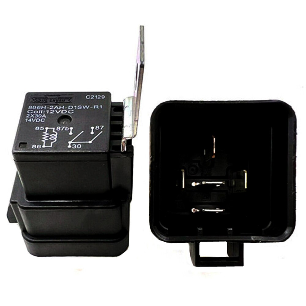 2Pcs Automotive Relay 5Pins 2x30A 14VDC 896H-2AH-D1SW-R1 12VDC