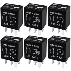 6-Pack 8T2T-14B192-AB Relay 12V 30A 4-Pin Automotive Relay Compatible with Selec