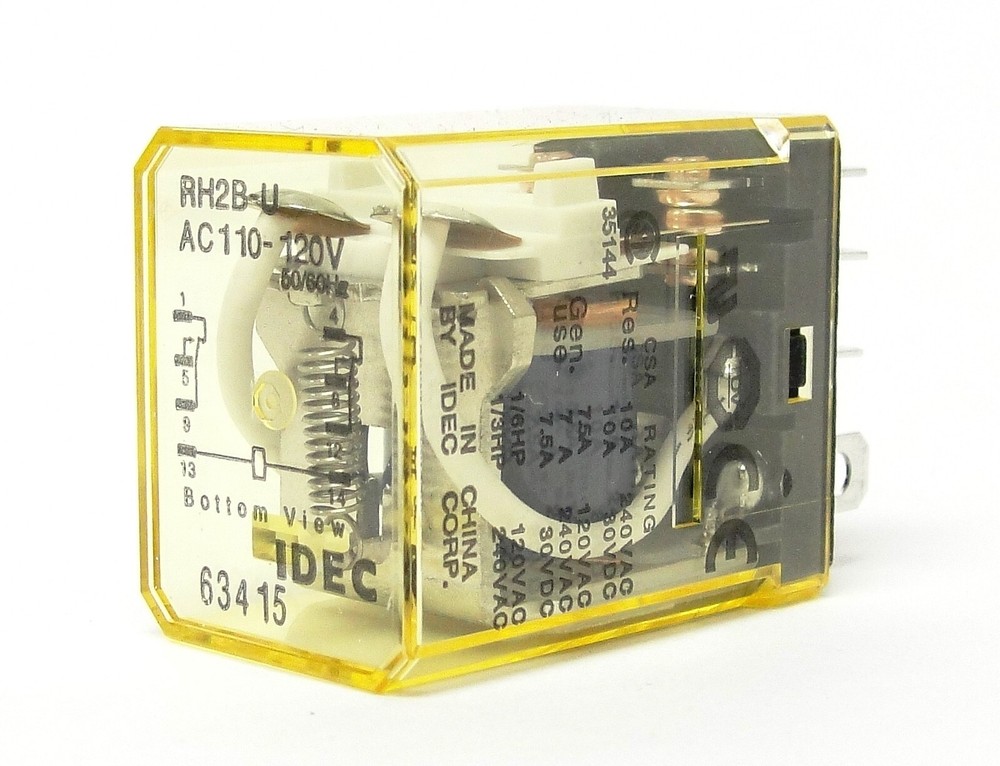 IDEC RH2B-UAC110-120V, Idec, Rh2B Relays Relay Plug-In Dpdt 10A 120Vac