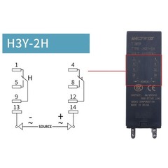 H3Y-2 /4 12V Relay Small Time Timer Control Switch Cycle Delay Display Digital