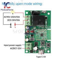 eWeLink DC7-32V/AC220V 1CH Pro Self-Locking Smart WIFI Bluetooth Relay Module