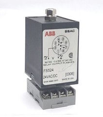 ABB FS524 SR2P-06 Relay Output Flasher Timer, DIN Rail Accessory, 24VAC/DC Input