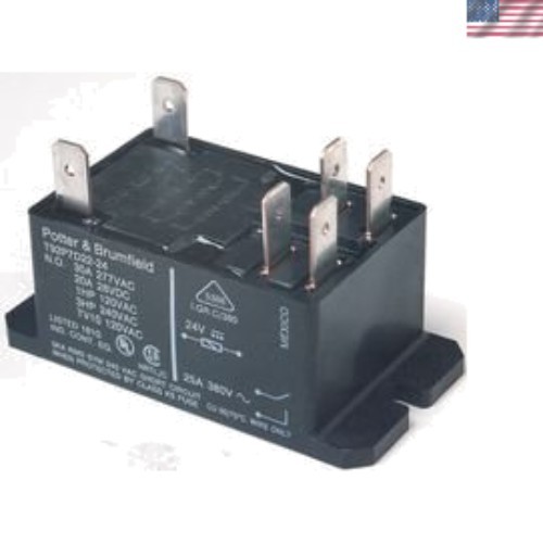 Panel Mount 30A Power Relay, 120VAC, DPST-NO – Silver Cadmium Oxide Contacts