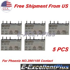 5x Replacement For Phoenix Contact NO.2961105 6A 24VDC 5-Pins 250VAC Power Relay