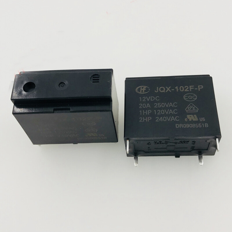 2PCS HongFa HF102F-P-12VDC JQX-102F-P Power Relay 20A 250VAC 4 Pins
