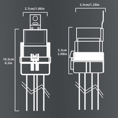 4-PIN 40/30 AMP 12 V DC Waterproof Relay Kit Harness Socket – Heavy Duty 12 AWG