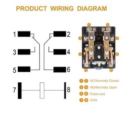 JQX 62F 2Z High Power Relay DPDT 2NO 2NC 12V DC 80A 35mm Rail Mount 2Pcs