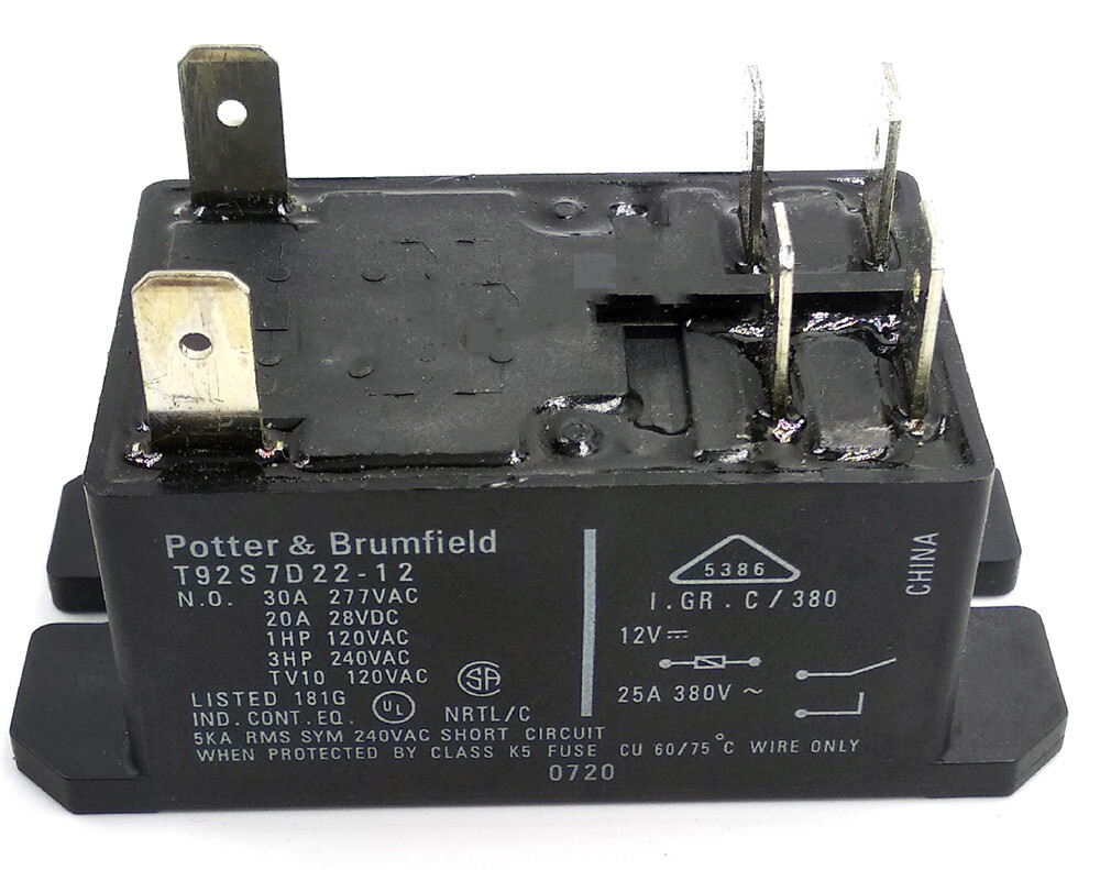 1PC Tyco T92S7D22-12 Power Relay 12VDC 30A 277VAC 6Pins