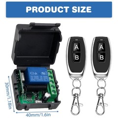 Wireless Remote Control Switch, 5V 12V 24V 30V Wireless Switch with 2 Remote Controls…