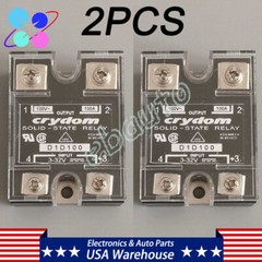 2PCS For Crydom D1D100 Power Solid State Relay SSR Output 100A 100V Input 3-32V