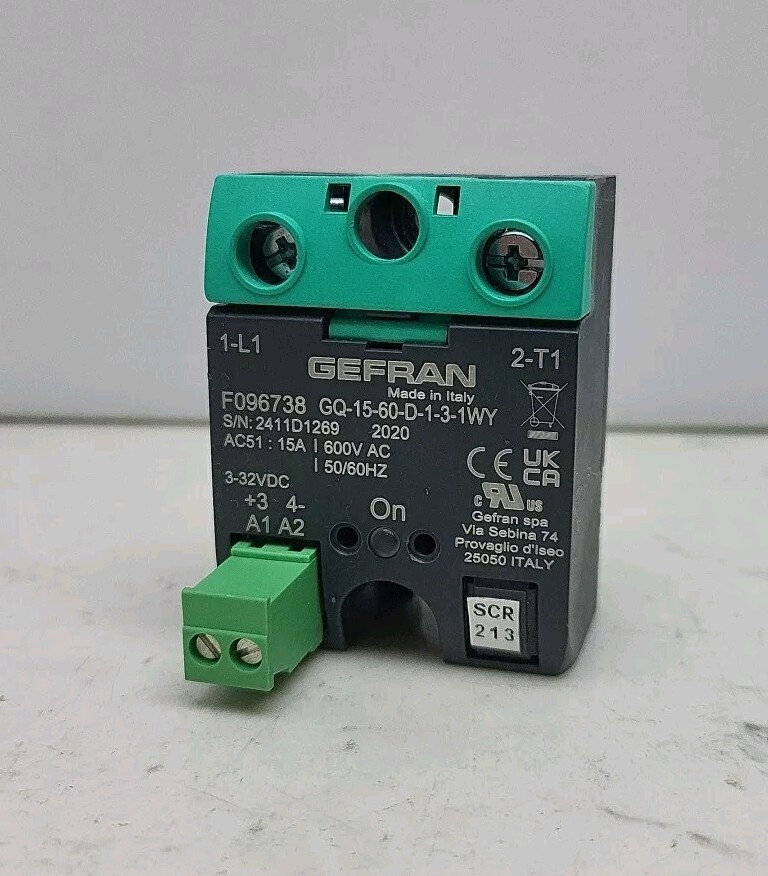 Gefran GQ-15-60-D-1-3-1WY Solid State Relay 3-32 VDC Input Voltage SPST 15A Used