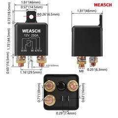 12V 250A Continuous Duty 5Pin SPDT Automotive Relay RV Marine