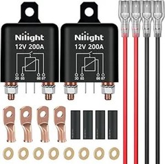 2PC 200A Starter Relay 4 Pin Split Charge Relay Switch 12V Con Color: 200A-2PC