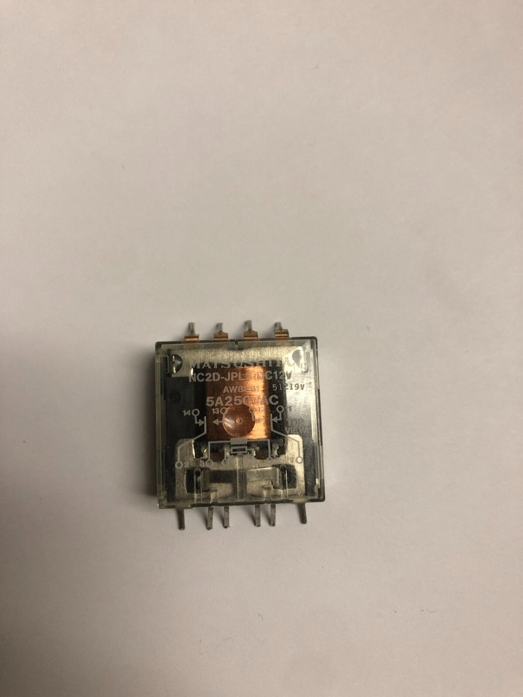 NC2D-JPL2-DC12v Flat Power Relay, 2 Form C, 5A 250VAC, PCB Terminal type 2 Coil
