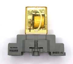 IDEC RH2B-U DC24V 8-Blade Relay and Philips ECG DIN Rail RLY9121 Socket