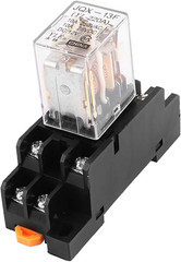Aexit DC12V 10A Relays Coil 8 Pin DPDT Electromagnetic Power Relay W Accessory P