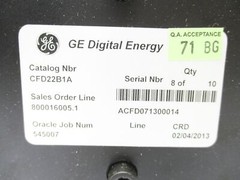 GENERAL ELECTRIC CFD22B1A 0.2-5AMP NSMP