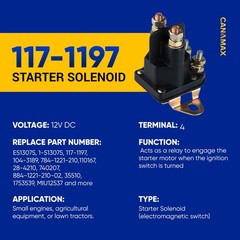 12V Starter Solenoid for Exmark Toro Timecutter Zero Turn Mowers Replaces