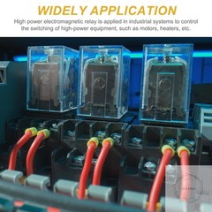 AC110V 120A Electromagnetic Relay, High Power Relay DPDT 2NO 2NC 8 Terminals Din