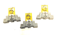 IDEC RHIB-U DC24V CONTACT RELAY, WUTH SH1B-5 10A 300V BASE LOT OF 3