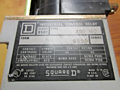Square D Control Relay Series A, Coil: 230/250V, Cat# 8501 XD0-40 … VP-51