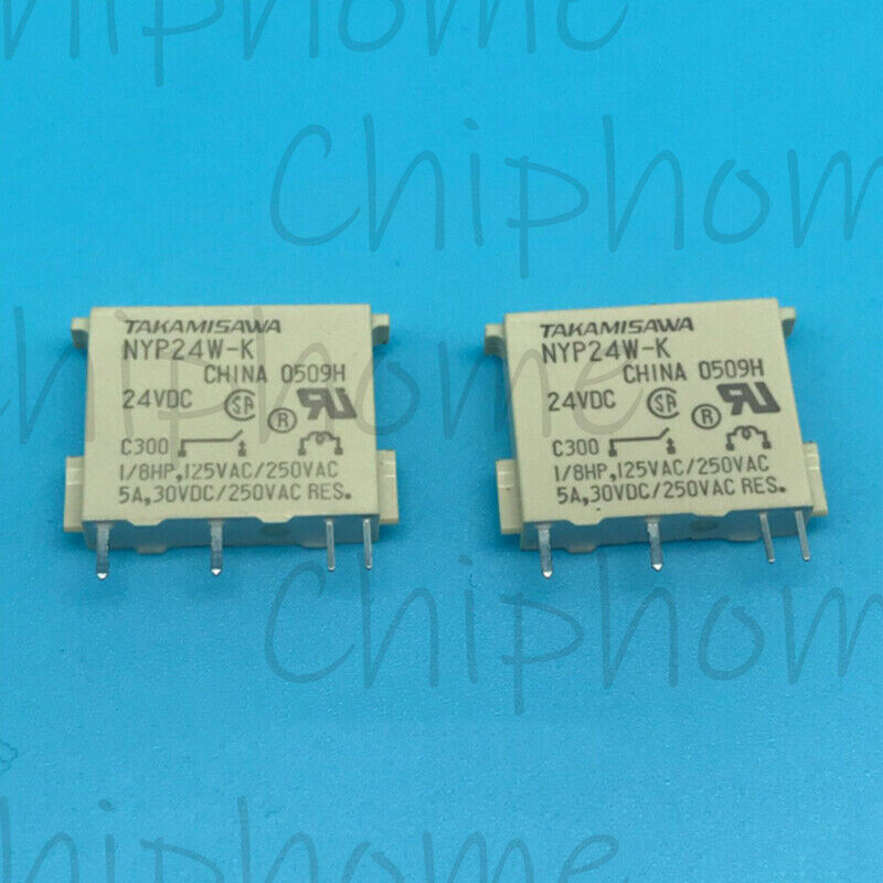 10Pcs TAKAMISAWA NYP24W-K 24VDC Power Relay 5A 24VDC 4 Pins