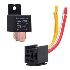 4-Pin Relay With Harness – Car Truck Motor Heavy Duty 80A 12V On/Off Normally…