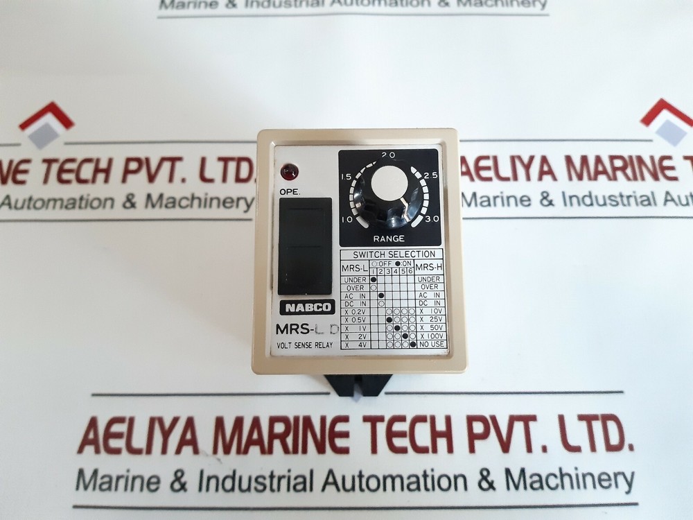 NABCO MRS-LD Volt Sense Relay Range 1.0 TO 3.0 DC24V