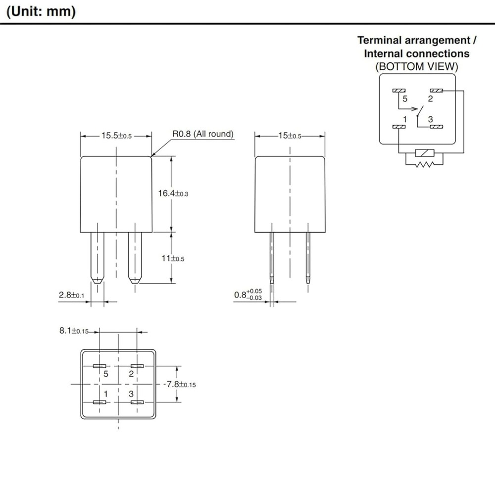 Relay G8VA-1A4T-R01 (Pack of 6) – 12DVC 20A 4Pins SPST Automotive Relay